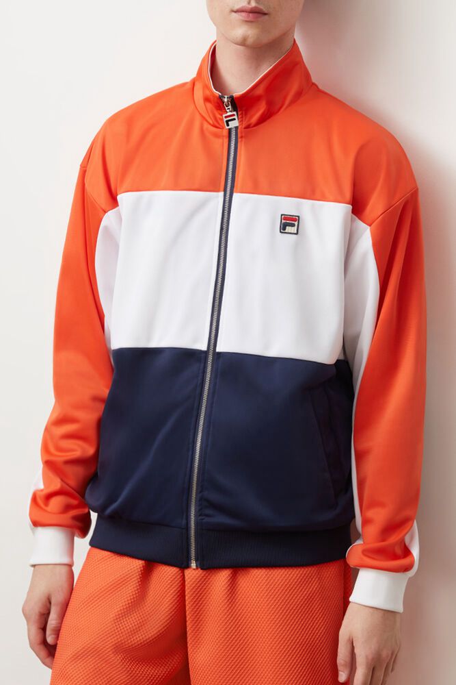 Fila Bunda Panske Sterling Track Oranžové/Biele/Námornícka Modrá - UAGDY4053